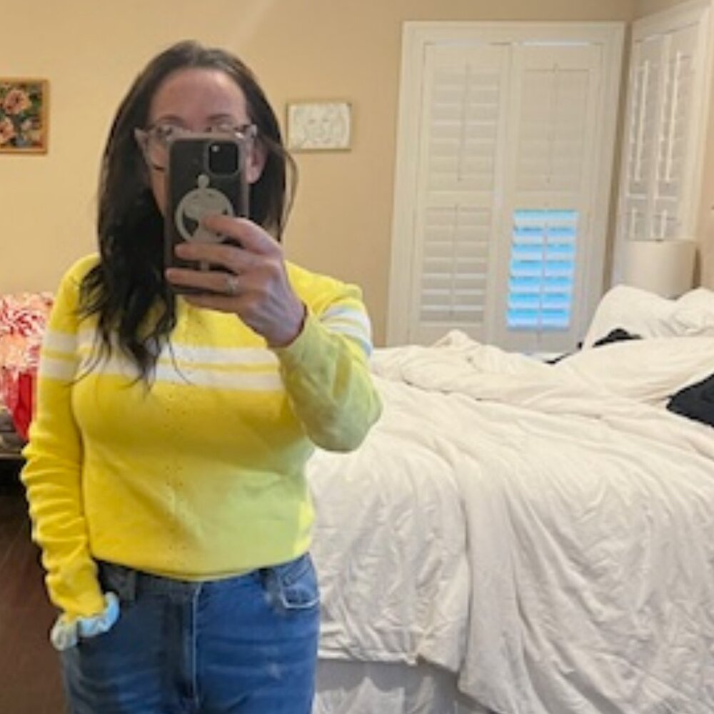 Paris atelier & other stories sweater yellow striped white bloggers favorite